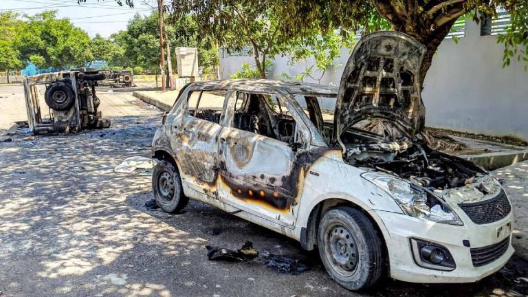 Wage increase Protests Spill Over from Manesar to Noida, Turn Violent, Vehicles torched